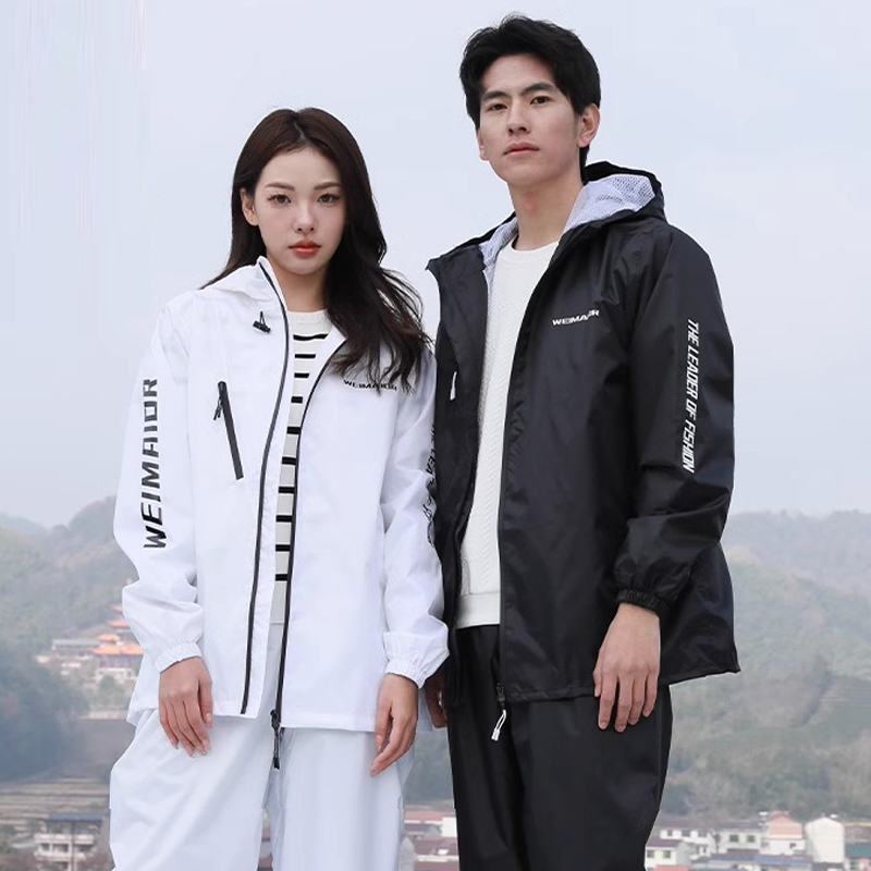 Cycling Rain Jacket Commute - Thin Raincoat Set Summer Waterproof Men