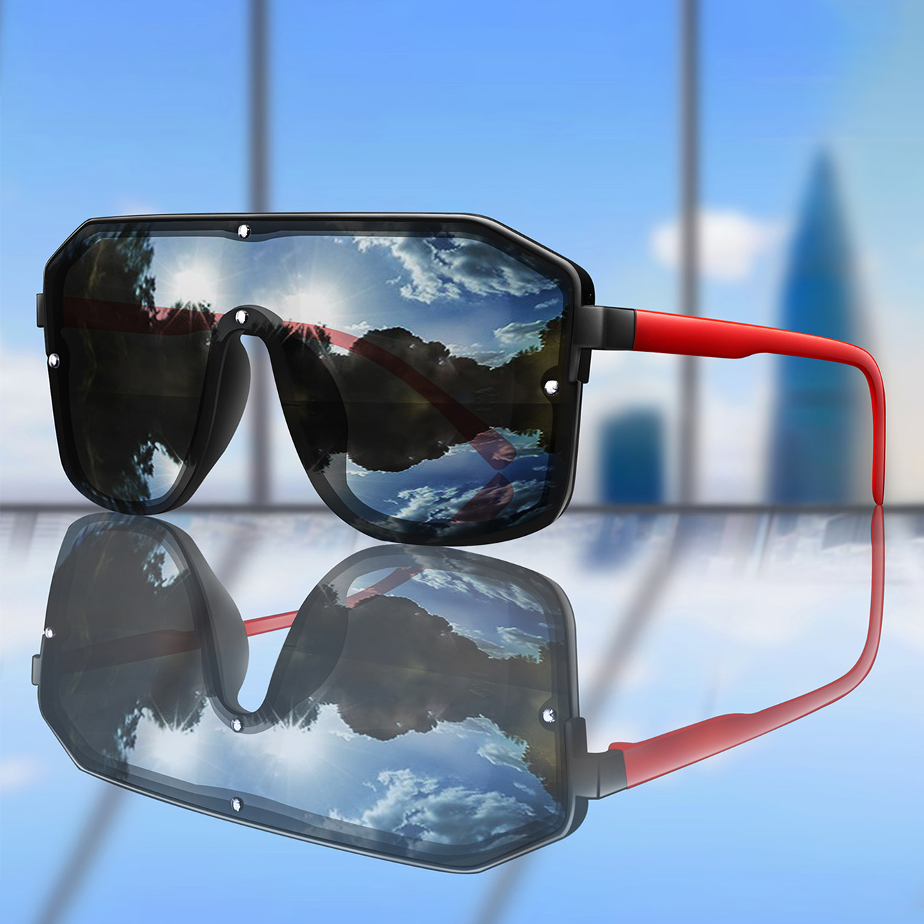 Cycling Zones - New Brand Square Big Frame Sunglasses