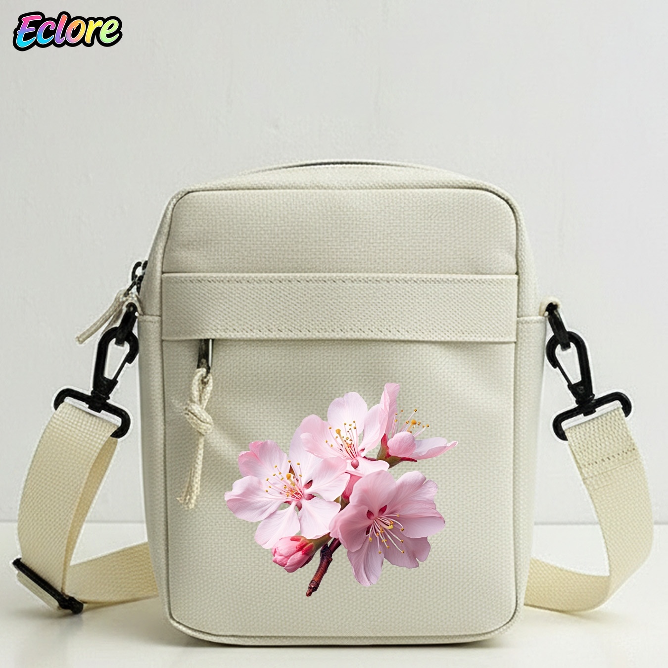 Cycling For Commute - Sakura Floral Print Shoulder Bag Adjustable