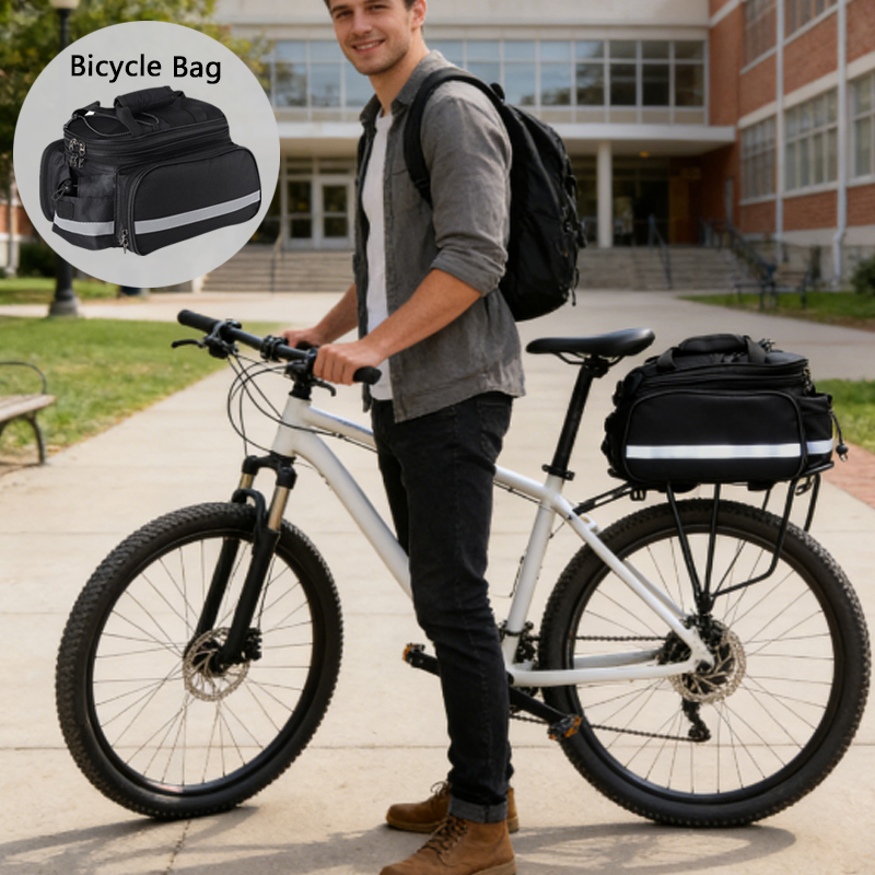 Cycling Commute In Rain - 1pcs Bicycle Trunk Bag Bike Rear