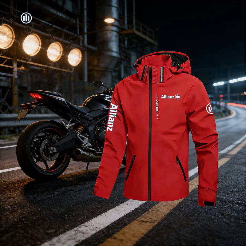 Cycling Rain Jacket Commute - 2026 Allianz Logo Men's Outdoor Casual