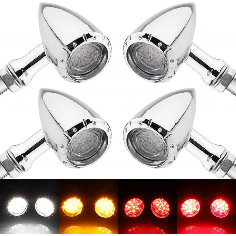 Motorcycle Bullet LED Front Re - đánh giá và giá Bike Light Front Rear