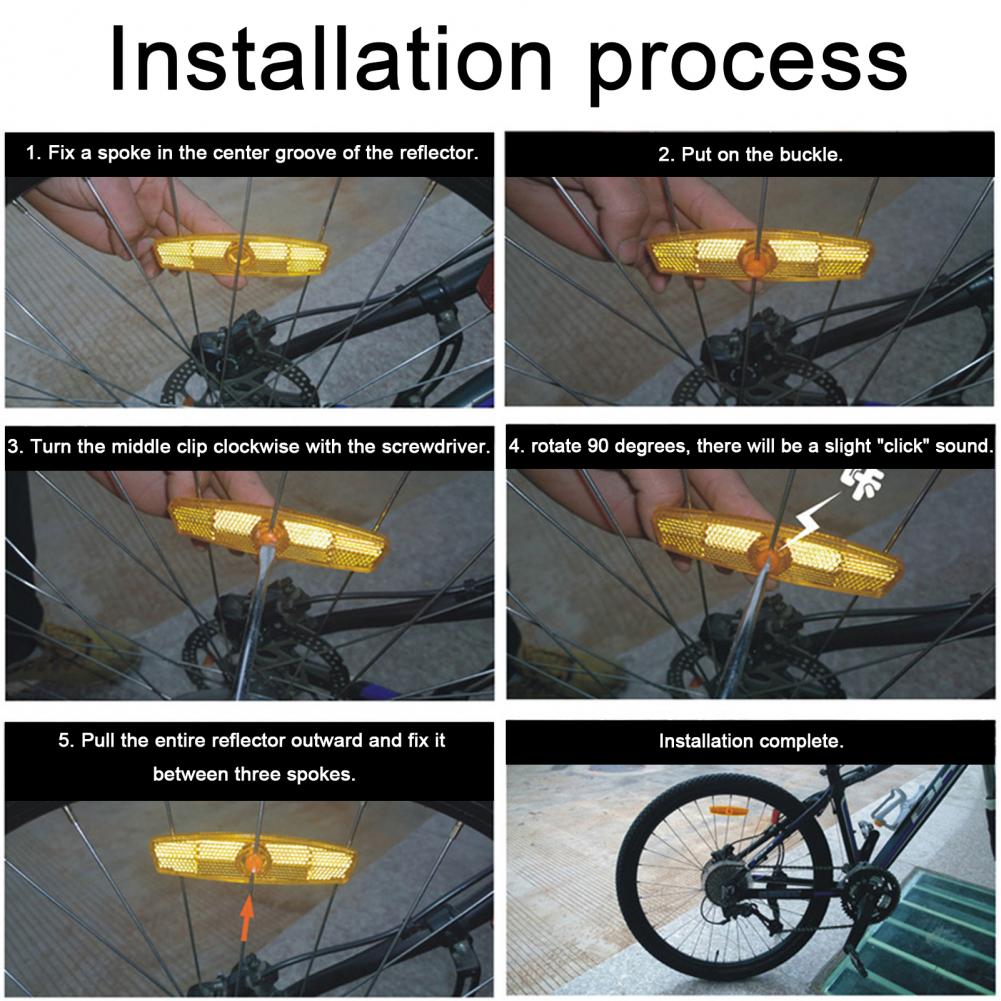 Bicycle Warning Reflector Bike - đánh giá và giá Spoke Reflector Set