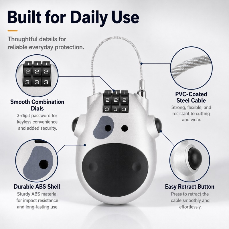 Mini Cow Combination Cable Loc - đánh giá và giá Cycling Commuter Backpack