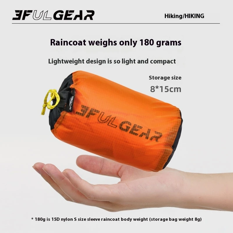 3F UL GEAR Zipper Raincoat 15D - đánh giá và giá Cycling Rain Jacket Commute