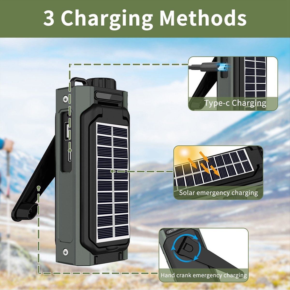 A26Z Portable Solar Radio, Eme - đánh giá và giá Usb Charger Dynamo