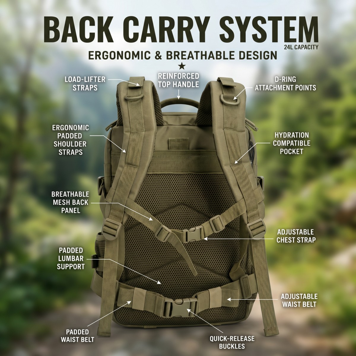 24L Molle Tactical Backpack fo - đánh giá và giá Cycling Commute Distance