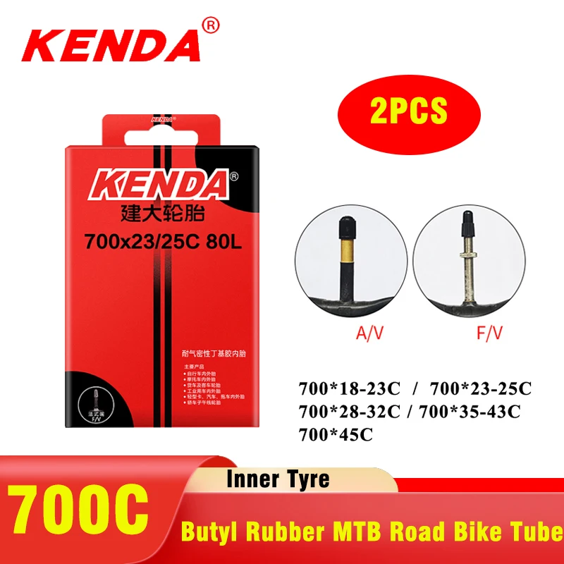 2PCS KENDA Bicycle Inner Tube  - đánh giá và giá Inner Tube 700C
