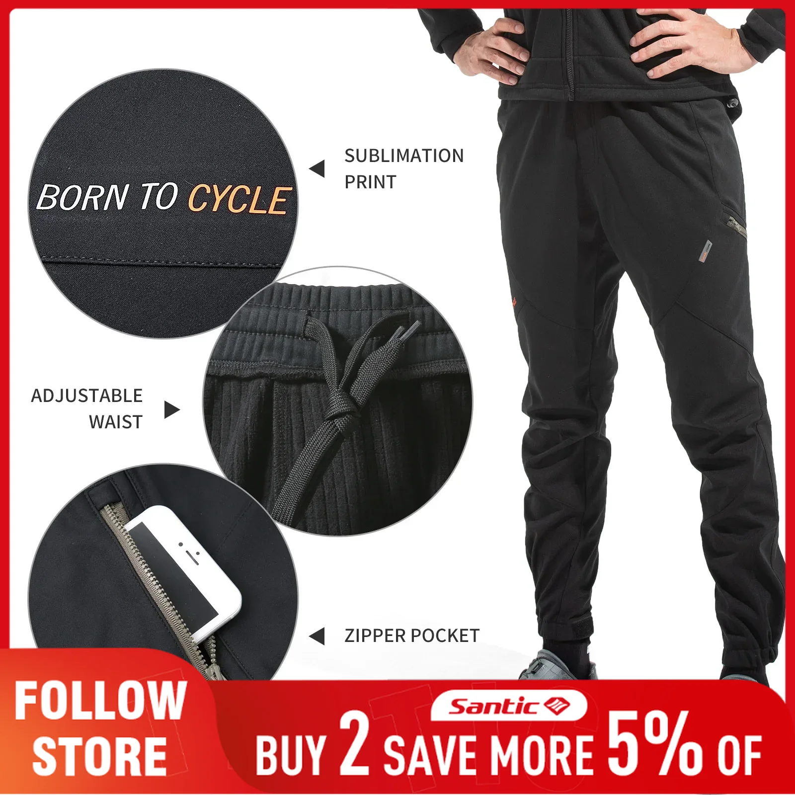 Santic Casual Cycling Pants Me - đánh giá và giá Cycling Commute Pants