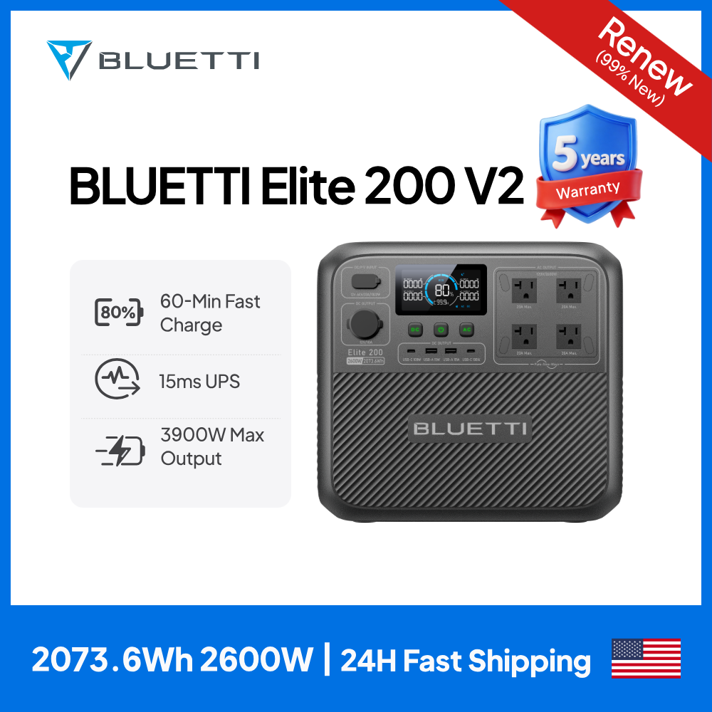 【Renew】BLUETTI Elite 200 V2 Po - đánh giá và giá Usb Charger Dynamo