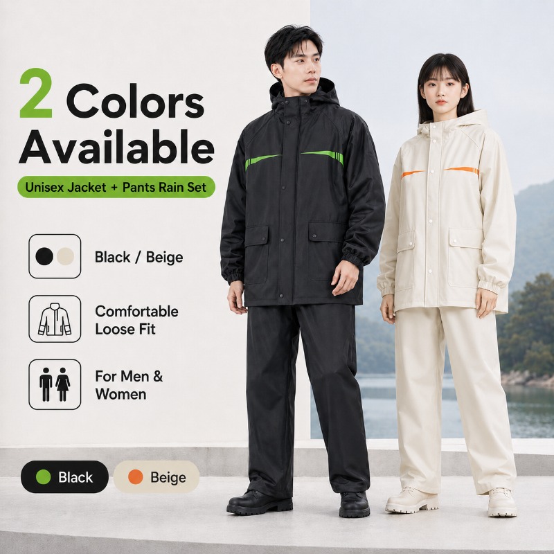 Unisex 2-Piece Waterproof Cycl - đánh giá và giá Cycling Rain Jacket Commute