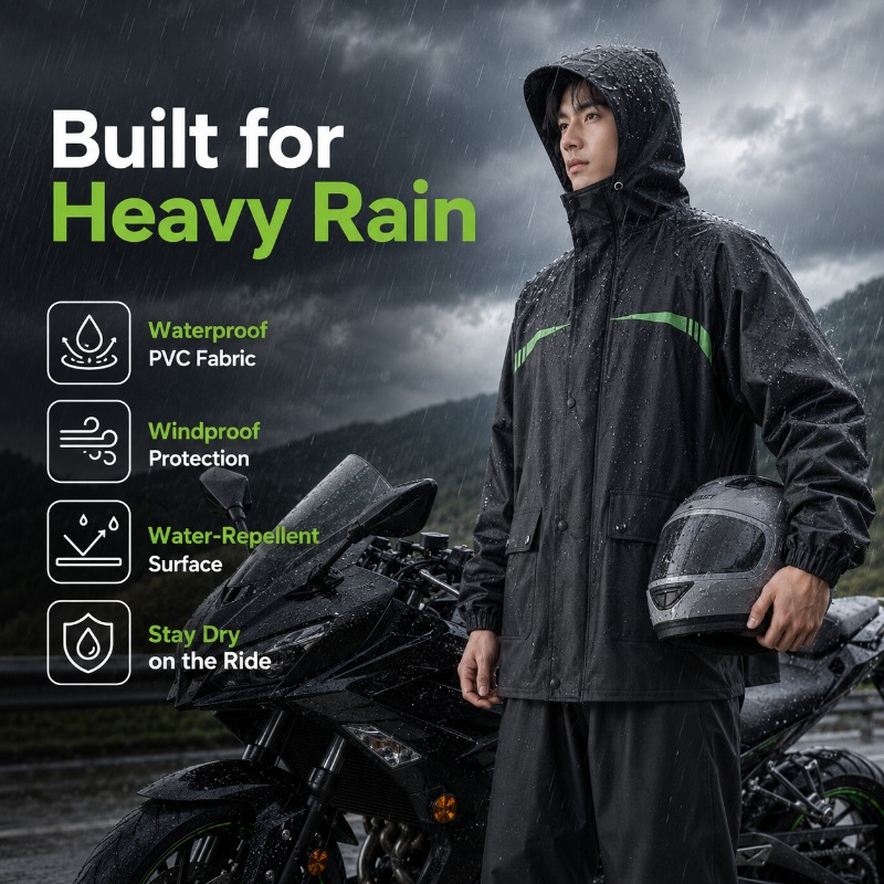 Unisex 2-Piece Waterproof Cycl - đánh giá và giá Cycling Rain Jacket Commute
