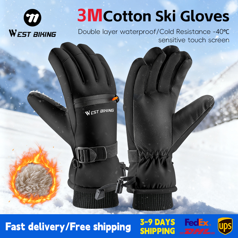 WEST BIKING 3M Cotton Ski Glov - đánh giá và giá Winter Cycling Commute Gear